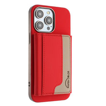 Load image into Gallery viewer, Colour Matching Horizontal Magnetic Card Bag RFID MagSafe Phone Case, For iPhone 12 Pro Max, For iPhone 11 Pro Max, For iPhone 11, For iPhone 11 Pro, For iPhone XR, For iPhone 8 Plus / 7 Plus, For iPhone 8 / 7 / 6