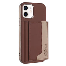 Load image into Gallery viewer, Colour Matching Horizontal Magnetic Card Bag RFID MagSafe Phone Case, For iPhone 12 Pro Max, For iPhone 11 Pro Max, For iPhone 11, For iPhone 11 Pro, For iPhone XR, For iPhone 8 Plus / 7 Plus, For iPhone 8 / 7 / 6