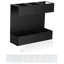 Load image into Gallery viewer, Three-grid Straw Cutlery Metal Storage Rack Kitchen Organizer, without Soft Magnetic Sheet, with 9pcs Soft Magnetic Sheet