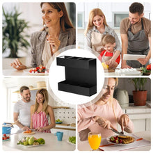 Load image into Gallery viewer, Three-grid Straw Cutlery Metal Storage Rack Kitchen Organizer, without Soft Magnetic Sheet, with 9pcs Soft Magnetic Sheet