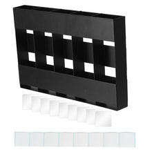 Load image into Gallery viewer, Five-grid Straw Cutlery Metal Storage Rack Kitchen Organizer, without Soft Magnetic Sheet, with 12pcs Soft Magnetic Sheet