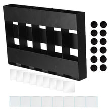 Load image into Gallery viewer, Five-grid Straw Cutlery Metal Storage Rack Kitchen Organizer, without Soft Magnetic Sheet, with 12pcs Soft Magnetic Sheet