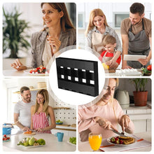 Load image into Gallery viewer, Five-grid Straw Cutlery Metal Storage Rack Kitchen Organizer, without Soft Magnetic Sheet, with 12pcs Soft Magnetic Sheet