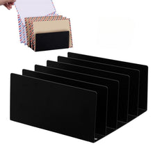 Load image into Gallery viewer, Five-grid Envelope Notepad Metal Storage Rack Mail Envelope Sorting Desktop Organizer, YH017
