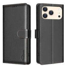 Load image into Gallery viewer, Litchi Texture RFID Anti-theft Leather Phone Case, For iPhone 17 Pro Max, For iPhone 17 Pro, For iPhone 17, For iPhone Air