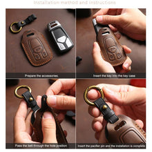 Load image into Gallery viewer, For Mazda Axela Hallmo B023 Crazy Horse Cowhide Car Key Protection Cover, For Mazda Axela