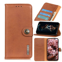 Load image into Gallery viewer, KHAZNEH Cowhide Texture Horizontal Flip Leather Case with Holder &amp; Card Slots &amp; Wallet