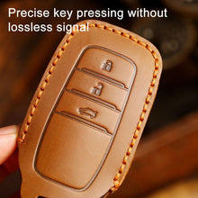 Load image into Gallery viewer, For Toyota Corolla 3-button B111 Crazy Horse Cowhide Car Key Protection Cover, For Toyota Corolla 3-button