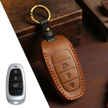 Load image into Gallery viewer, For Hyundai Staria / Sonata 3-button B121 Crazy Horse Cowhide Car Key Protection Cover, For Hyundai Staria 3-button, For Hyundai Staria / Sonata 3-button
