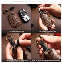 Load image into Gallery viewer, For Hyundai Staria / Sonata 3-button B121 Crazy Horse Cowhide Car Key Protection Cover, For Hyundai Staria 3-button, For Hyundai Staria / Sonata 3-button