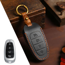 Load image into Gallery viewer, For Hyundai Staria / Sonata 4-button B122 Crazy Horse Cowhide Car Key Protection Cover, For Hyundai Staria 4-button, For Hyundai Staria / Sonata 4-button