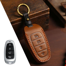 Load image into Gallery viewer, For Hyundai Staria / Sonata 4-button B122 Crazy Horse Cowhide Car Key Protection Cover, For Hyundai Staria 4-button, For Hyundai Staria / Sonata 4-button