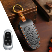 Load image into Gallery viewer, For Hyundai Staria / Sonata 5-button B123 Crazy Horse Cowhide Car Key Protection Cover, For Hyundai Staria 5-button, For Hyundai Staria / Sonata 5-button