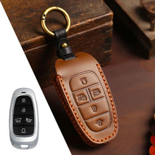 Load image into Gallery viewer, For Hyundai Staria / Sonata 5-button B123 Crazy Horse Cowhide Car Key Protection Cover, For Hyundai Staria 5-button, For Hyundai Staria / Sonata 5-button
