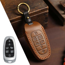 Load image into Gallery viewer, For Hyundai Staria / Sonata 7-button B124 Crazy Horse Cowhide Car Key Protection Cover, For Hyundai Staria 7-button, For Hyundai Staria / Sonata 7-button