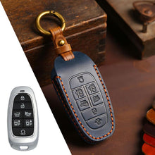 Load image into Gallery viewer, For Hyundai Staria / Sonata 7-button B124 Crazy Horse Cowhide Car Key Protection Cover, For Hyundai Staria 7-button, For Hyundai Staria / Sonata 7-button