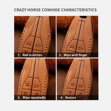 Load image into Gallery viewer, For Toyota North American 4-button C011 Crazy Horse Cowhide Car Key Protection Cover, For Toyota North American 4-button