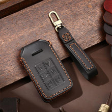 Load image into Gallery viewer, For Volvo XC60 / XC90 / S90 5-button C046 Crazy Horse Cowhide Car Key Protection Cover, For Volvo XC60 5-button, For Volvo XC60 / XC90 / S90 5-button