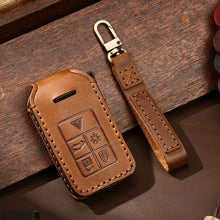 Load image into Gallery viewer, For Volvo XC60 / XC90 / S90 5-button C046 Crazy Horse Cowhide Car Key Protection Cover, For Volvo XC60 5-button, For Volvo XC60 / XC90 / S90 5-button
