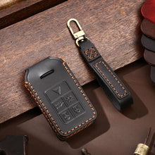 Load image into Gallery viewer, For Volvo XC60 / XC90 / S90 6-button C047 Crazy Horse Cowhide Car Key Protection Cover, For Volvo XC60 6-button, For Volvo XC60 / XC90 / S90 6-button