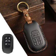 Load image into Gallery viewer, For Honda Odyssey 2024 Hallmo Crazy Horse Cowhide Car Key Protection Cover, For Honda Odyssey 2024 2-button, For Honda Odyssey 2024 5-button, For Honda Odyssey 2024 6-button