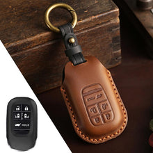 Load image into Gallery viewer, For Honda Odyssey 2024 Hallmo Crazy Horse Cowhide Car Key Protection Cover, For Honda Odyssey 2024 2-button, For Honda Odyssey 2024 5-button, For Honda Odyssey 2024 6-button