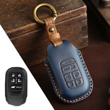 Load image into Gallery viewer, For Honda Odyssey 2024 Hallmo Crazy Horse Cowhide Car Key Protection Cover, For Honda Odyssey 2024 2-button, For Honda Odyssey 2024 5-button, For Honda Odyssey 2024 6-button