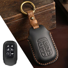 Load image into Gallery viewer, For Honda Odyssey 2024 Hallmo Crazy Horse Cowhide Car Key Protection Cover, For Honda Odyssey 2024 2-button, For Honda Odyssey 2024 5-button, For Honda Odyssey 2024 6-button