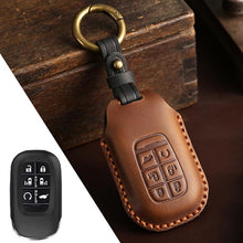 Load image into Gallery viewer, For Honda Odyssey 2024 Hallmo Crazy Horse Cowhide Car Key Protection Cover, For Honda Odyssey 2024 2-button, For Honda Odyssey 2024 5-button, For Honda Odyssey 2024 6-button