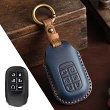 Load image into Gallery viewer, For Honda Odyssey 2024 Hallmo Crazy Horse Cowhide Car Key Protection Cover, For Honda Odyssey 2024 2-button, For Honda Odyssey 2024 5-button, For Honda Odyssey 2024 6-button
