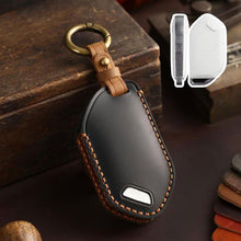 Load image into Gallery viewer, For Kia K3 / K5 2024 Hallmo Crazy Horse Cowhide Car Key Protection Cover, For Kia K3 5-button, For Kia K3 6-button, For Kia K3 7-button, For Kia K3 8-button, For Kia K3 9-button