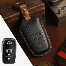 Load image into Gallery viewer, For Toyota Alphard Hallmo Crazy Horse Cowhide Car Key Protection Cover, For Toyota Alphard 4-button, For Toyota Alphard 5-button