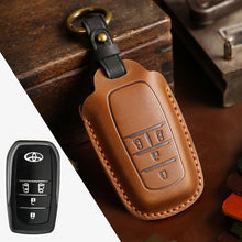 Load image into Gallery viewer, For Toyota Alphard Hallmo Crazy Horse Cowhide Car Key Protection Cover, For Toyota Alphard 4-button, For Toyota Alphard 5-button