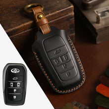 Load image into Gallery viewer, For Toyota Alphard Hallmo Crazy Horse Cowhide Car Key Protection Cover, For Toyota Alphard 4-button, For Toyota Alphard 5-button