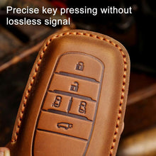 Load image into Gallery viewer, For Toyota Alphard Hallmo Crazy Horse Cowhide Car Key Protection Cover, For Toyota Alphard 4-button, For Toyota Alphard 5-button