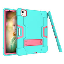 Load image into Gallery viewer, For iPad Air (2020) 10.9 Contrast Color Robot Shockproof Silicon + PC Protective Case with Holder &amp; Pen Slot, For iPad Air 2022 / 2020 10.9