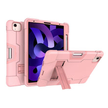 Load image into Gallery viewer, For iPad Air (2020) 10.9 Contrast Color Robot Shockproof Silicon + PC Protective Case with Holder &amp; Pen Slot, For iPad Air 2022 / 2020 10.9