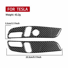 Load image into Gallery viewer, For Tesla Model 3 2023- 2pcs/Set Carbon Fiber Car Seat Adjustment Panel Decorative Sticker, 2pcs/Set Car Seat Adjustment Panel, Left Drive, 2pcs/Set Car Seat Adjustment Panel, Right Drive