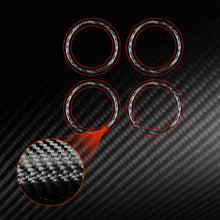 Load image into Gallery viewer, For Tesla Model 3 / Y 4pcs/Set Carbon Fiber Car Wheel Hub Decoration Ring, Car Wheel Hub
