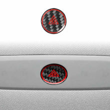 Load image into Gallery viewer, For Tesla Model 3 2023- Carbon Fiber Car Emergency Light Button with Label Decorative Sticker, Car Emergency Light Button, Car Emergency Light Button with Label