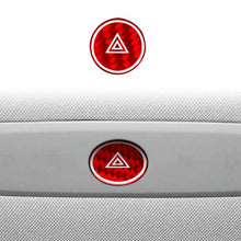 Load image into Gallery viewer, For Tesla Model 3 2023- Carbon Fiber Car Emergency Light Button with Label Decorative Sticker, Car Emergency Light Button, Car Emergency Light Button with Label