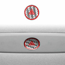 Load image into Gallery viewer, For Tesla Model 3 2023- Carbon Fiber Car Emergency Light Button with Label Decorative Sticker, Car Emergency Light Button, Car Emergency Light Button with Label