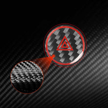 Load image into Gallery viewer, For Tesla Model 3 2023- Carbon Fiber Car Emergency Light Button with Label Decorative Sticker, Car Emergency Light Button, Car Emergency Light Button with Label