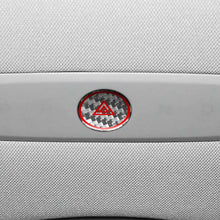 Load image into Gallery viewer, For Tesla Model 3 2023- Carbon Fiber Car Emergency Light Button with Label Decorative Sticker, Car Emergency Light Button, Car Emergency Light Button with Label