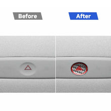 Load image into Gallery viewer, For Tesla Model 3 2023- Carbon Fiber Car Emergency Light Button with Label Decorative Sticker, Car Emergency Light Button, Car Emergency Light Button with Label