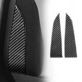 For Tesla Model 3 2023- 2pcs/Set Carbon Fiber Car Interior Door A-Pillar Decorative Sticker, Car Interior Door A-Pillar