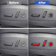 Load image into Gallery viewer, For Tesla Model 3 2023- 5pcs/Set Carbon Fiber Car Seat Adjustment Button Decorative Sticker, Car Seat Adjustment Button
