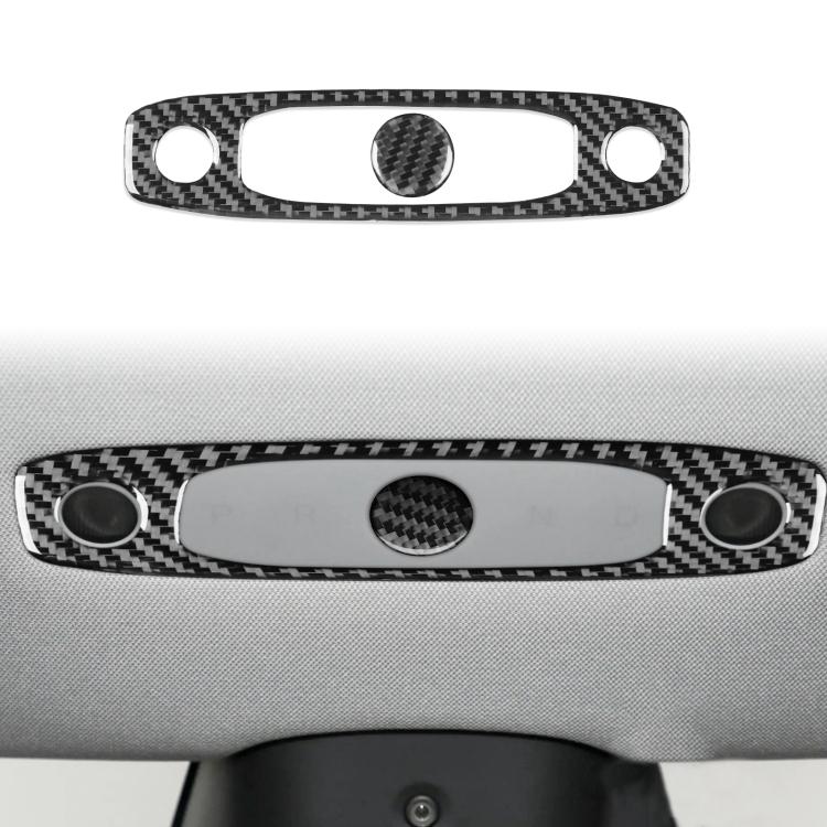 For Tesla Model 3 2023- 2pcs/Set Carbon Fiber Car Reading Light Panel Decorative Sticker, For Tesla Model 3 2023- Car Reading Light Panel