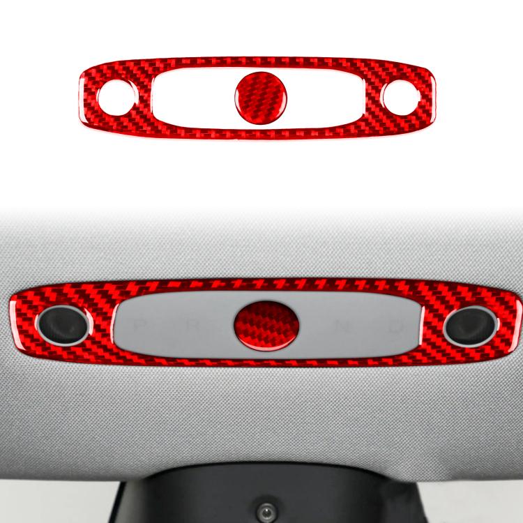 For Tesla Model 3 2023- 2pcs/Set Carbon Fiber Car Reading Light Panel Decorative Sticker, For Tesla Model 3 2023- Car Reading Light Panel