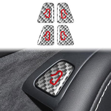 Load image into Gallery viewer, For Tesla Model 3 2019-2023 / Y 2019-2024 4pcs/Set Carbon Fiber Car Door Switch Decorative Sticker with Label, For Tesla Model 3 2019-2023 / Y 2019-2024 Car Door Switch